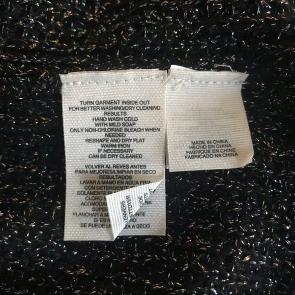 RACHEL Rachel Roy Black Sweater Open Back Glitter - Picture 6 of 7